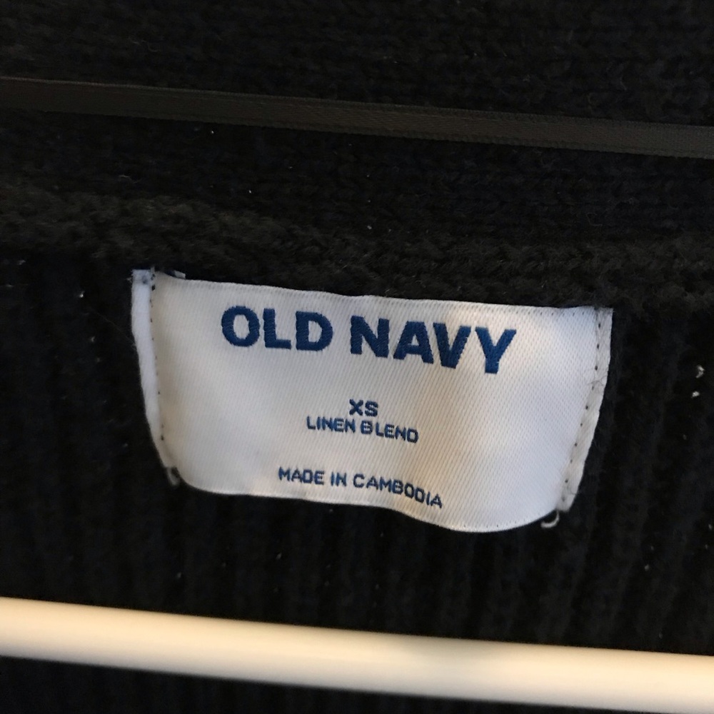 Old Navy Lightweight Cotton and Linen-Blend Shaker-Stitch Cadigan Sweater - Picture 6 of 7